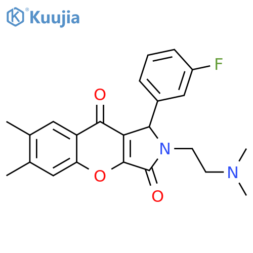 2-2-(dimethylamino)ethyl-1-(3-fluorophenyl)-6,7-dimethyl-1H,2H,3H,9H-chromeno2,3-cpyrrole-3,9-dione structure