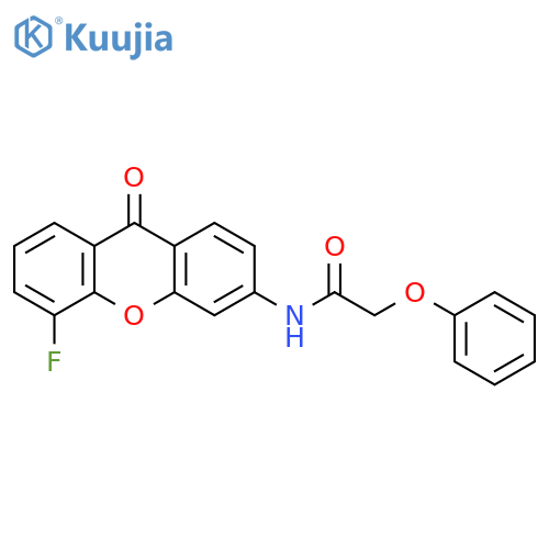 N-(5-fluoro-9-oxo-9H-xanthen-3-yl)-2-phenoxyacetamide structure