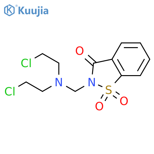 1,2-Benzisothiazol-3(2H)-one,2-[[bis(2-chloroethyl)amino]methyl]-, 1,1-dioxide structure