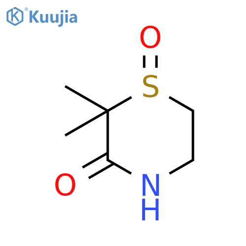 3-Thiomorpholinone, 2,2-dimethyl-, 1-oxide structure
