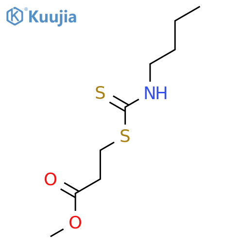 PROPANOIC ACID, 3-[[(BUTYLAMINO)THIOXOMETHYL]THIO]-, METHYL ESTER structure