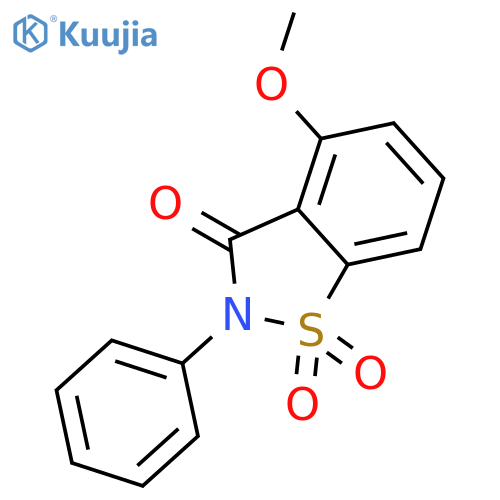 1,2-BENZISOTHIAZOL-3(2H)-ONE, 4-METHOXY-2-PHENYL-, 1,1-DIOXIDE structure