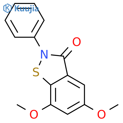 1,2-BENZISOTHIAZOL-3(2H)-ONE, 5,7-DIMETHOXY-2-PHENYL- structure