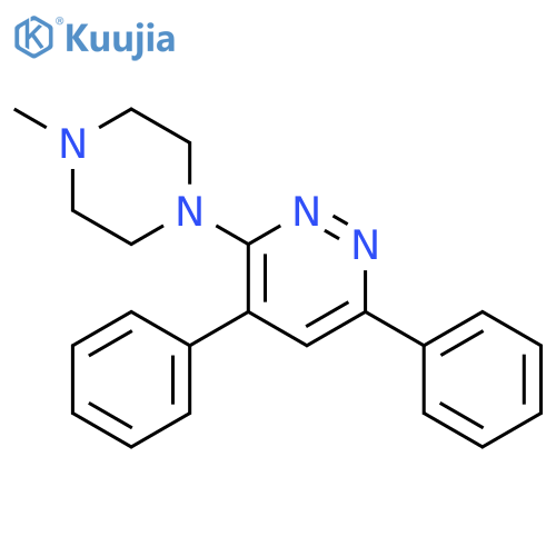 Pyridazine, 3-(4-methyl-1-piperazinyl)-4,6-diphenyl- structure