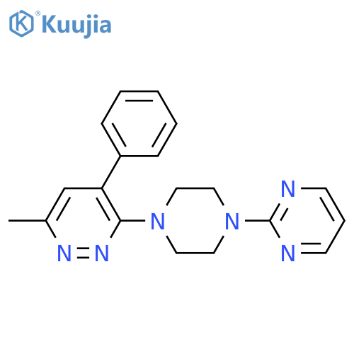 Pyridazine, 6-methyl-4-phenyl-3-[4-(2-pyrimidinyl)-1-piperazinyl]- structure