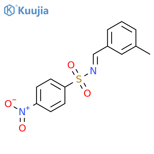 BENZENESULFONAMIDE, N-[(3-METHYLPHENYL)METHYLENE]-4-NITRO- structure