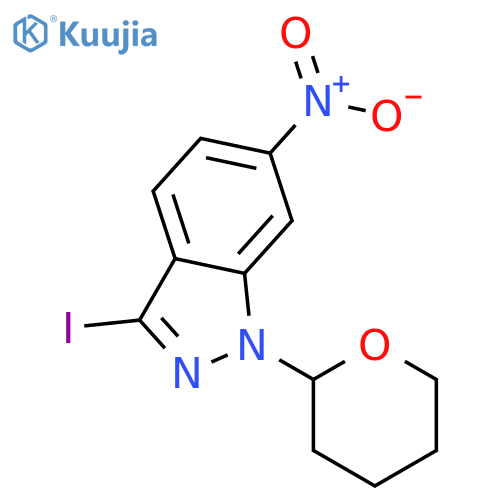 3-iodo-6-nitro-1-(oxan-2-yl)-1H-indazole structure