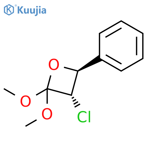 Oxetane, 3-chloro-2,2-dimethoxy-4-phenyl-, trans- structure