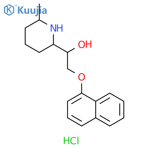 2-Piperidinemethanol, 6-methyl-a-[(1-naphthalenyloxy)methyl]-,hydrochloride structure