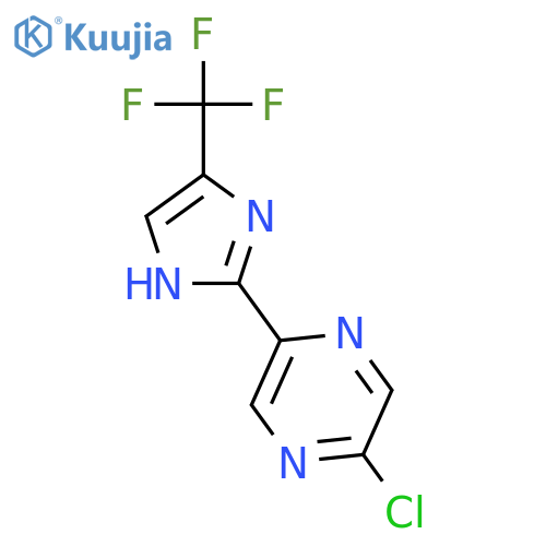 Pyrazine, 2-chloro-5-[4-(trifluoromethyl)-1H-imidazol-2-yl]- structure