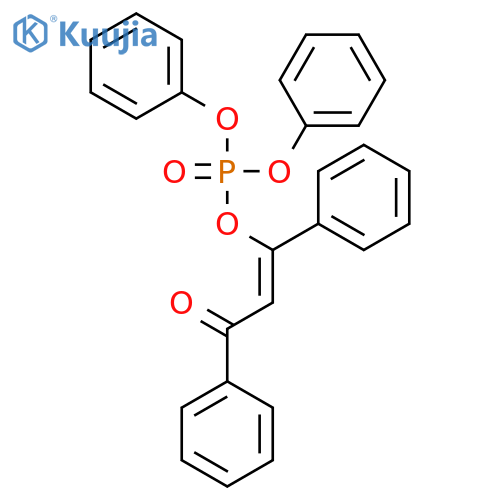 Phosphoric acid, 3-oxo-1,3-diphenyl-1-propenyl diphenyl ester structure