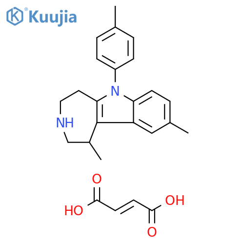 Azepino[4,5-b]indole, 1,2,3,4,5,6-hexahydro-1,9-dimethyl-6-(4-methylphenyl)-, (2E)-2-butenedioate (1:1) structure