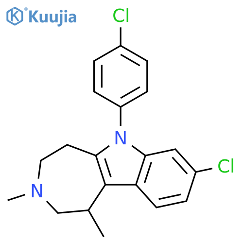 Azepino[4,5-b]indole, 8-chloro-6-(4-chlorophenyl)-1,2,3,4,5,6-hexahydro-1,3-dimethyl- structure