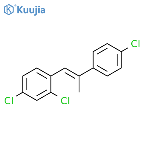 Benzene, 2,4-dichloro-1-[2-(4-chlorophenyl)-1-propenyl]-, (E)- (9CI) structure