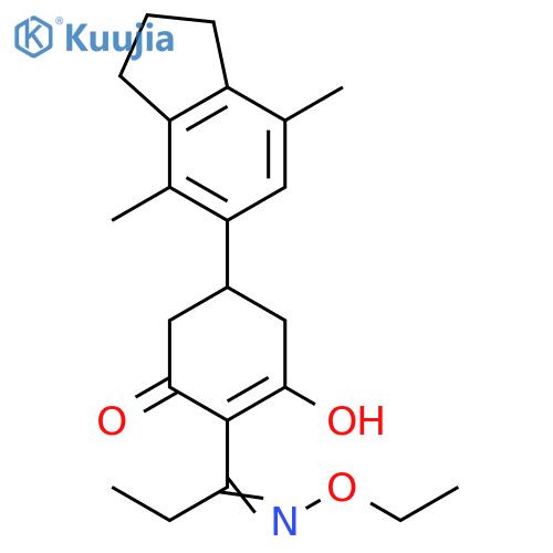2-Cyclohexen-1-one, 5-(2,3-dihydro-4,7-dimethyl-1H-inden-5-yl)-2-[1-(ethoxyimino)propyl]-3-hydroxy- structure