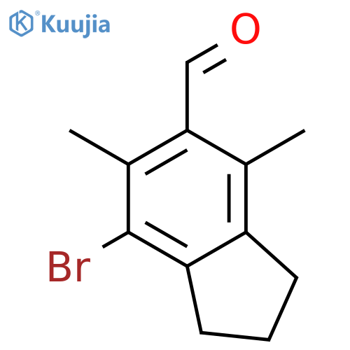 1H-Indene-5-carboxaldehyde, 7-bromo-2,3-dihydro-4,6-dimethyl- structure