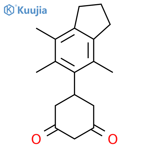 1,3-Cyclohexanedione, 5-(2,3-dihydro-4,6,7-trimethyl-1H-inden-5-yl)- structure