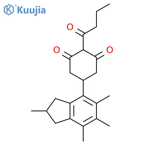 1,3-Cyclohexanedione,5-(2,3-dihydro-2,5,6,7-tetramethyl-1H-inden-4-yl)-2-(1-oxobutyl)- structure