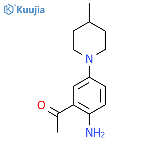 1-2-Amino-5-(4-methylpiperidino)phenyl-1-ethanone structure
