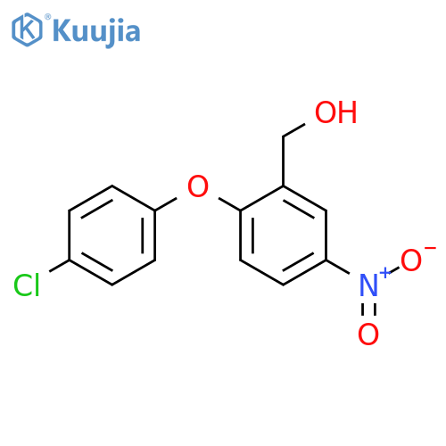 (2-(4-Chlorophenoxy)-5-nitrophenyl)methanol structure