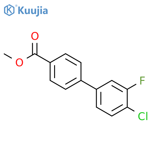 Methyl 4'-Chloro-3'-fluoro1,1'-biphenyl-4-carboxylate structure