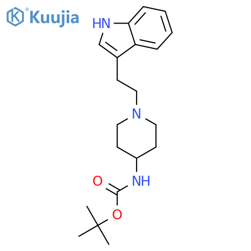 tert-Butyl (1-(2-(1H-indol-3-yl)ethyl)piperidin-4-yl)carbamate structure