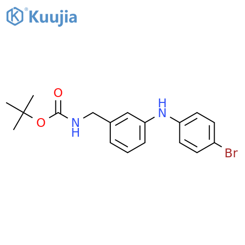 Carbamic acid,[[3-[(4-bromophenyl)amino]phenyl]methyl]-, 1,1-dimethylethyl ester (9CI) structure