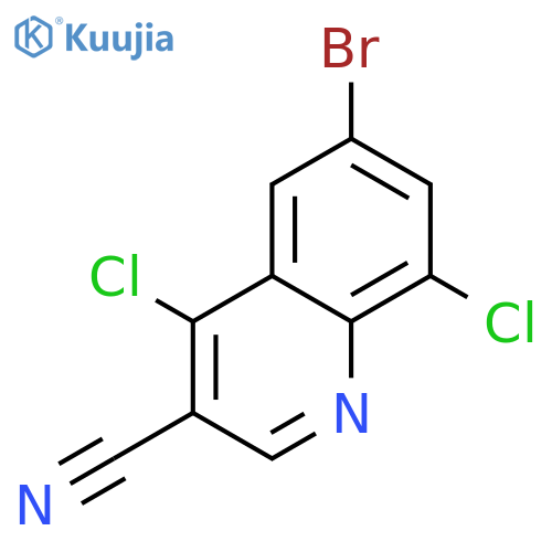 6-Bromo-4,8-dichloro-quinoline-3-carbonitrile structure