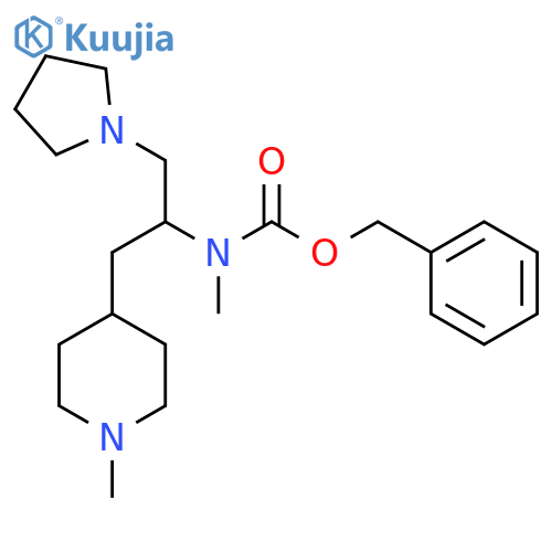 Carbamic acid,methyl[1-[(1-methyl-4-piperidinyl)methyl]-2-(1-pyrrolidinyl)ethyl]-,phenylmethyl ester (9CI) structure