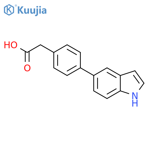 2-(4-(1H-Indol-5-yl)phenyl)acetic acid structure