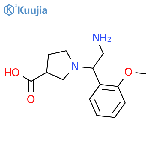 1-2-Amino-1-(2-Methoxy-Phenyl)-Ethyl-Pyrrolidine-3-Carboxylic Acid structure
