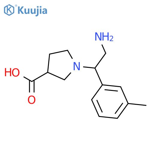 1-(2-Amino-1-M-Tolyl-Ethyl)-Pyrrolidine-3-Carboxylic Acid structure