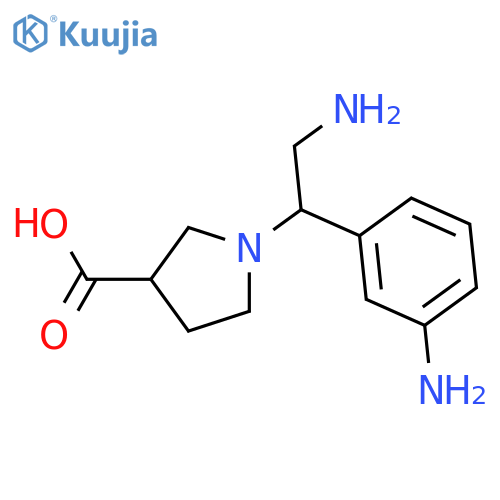 3-Pyrrolidinecarboxylicacid, 1-[2-amino-1-(3-aminophenyl)ethyl]- structure
