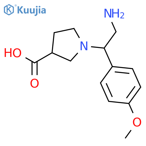 3-Pyrrolidinecarboxylicacid, 1-[2-amino-1-(4-methoxyphenyl)ethyl]- structure
