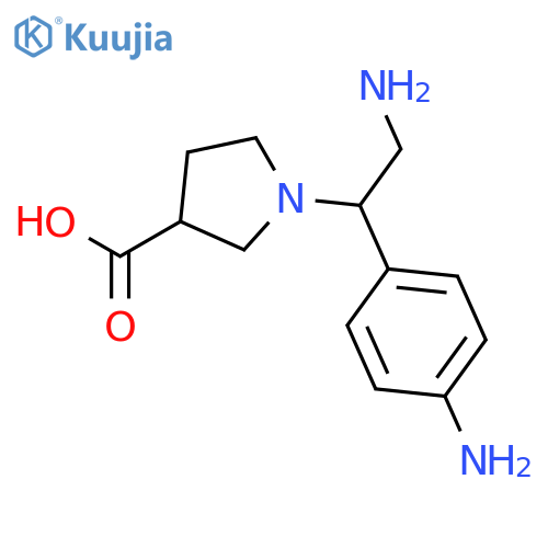 3-Pyrrolidinecarboxylicacid, 1-[2-amino-1-(4-aminophenyl)ethyl]- structure