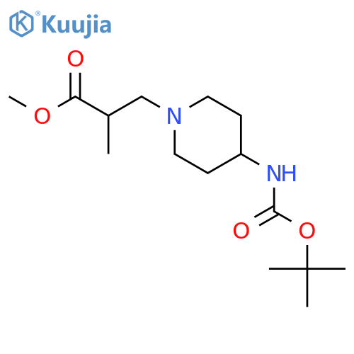 3-(4-BOC-AMINO-PIPERIDIN-1-YL)-2-METHYL-PROPIONIC ACID METHYL ESTER structure