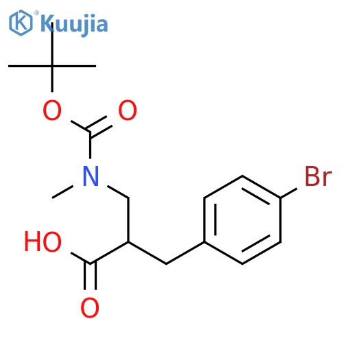 2-N-BOC-3-(4-BROMO-PHENYL)-2-METHYLAMINOMETHYL-PROPIONIC ACID structure