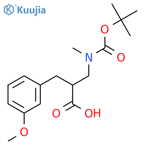 3-((tert-Butoxycarbonyl)(methyl)amino)-2-(3-methoxybenzyl)propanoic acid structure