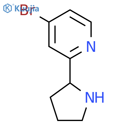 4-Bromo-2-(pyrrolidin-2-yl)pyridine structure