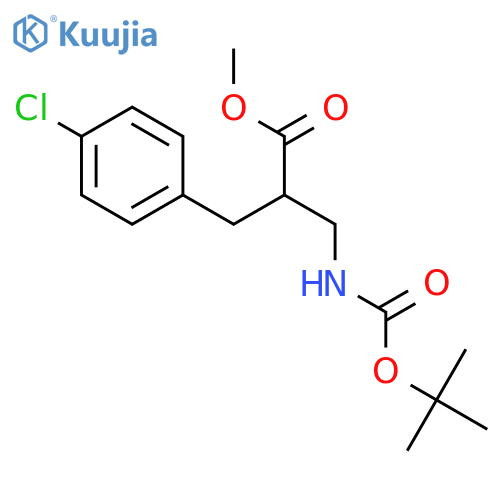 Methyl 3-((tert-butoxycarbonyl)amino)-2-(4-chlorobenzyl)propanoate structure
