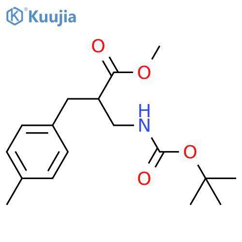 Methyl 3-((tert-butoxycarbonyl)amino)-2-(4-methylbenzyl)propanoate structure