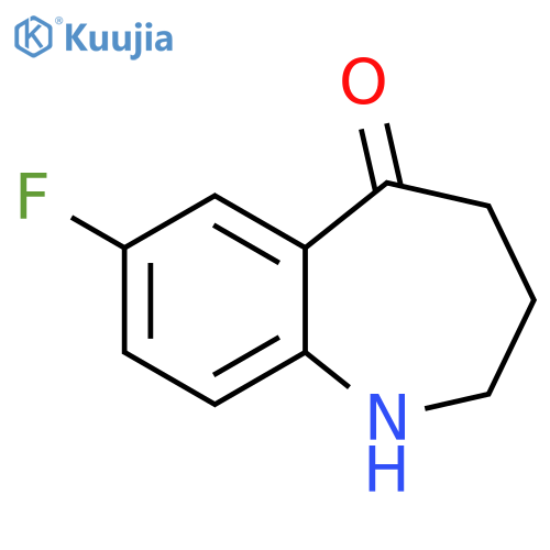 7-fluoro-2,3,4,5-tetrahydro-1H-1-benzazepin-5-one structure