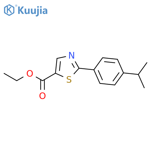 Ethyl 2-(4-isopropylphenyl)thiazole-5-carboxylate structure
