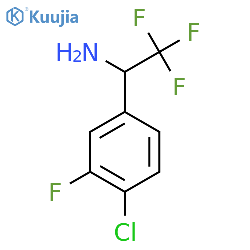 1-(4-Chloro-3-fluoro-phenyl)-2,2,2-trifluoro-ethylamine structure