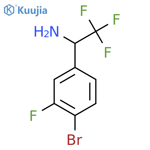 1-(4-bromo-3-fluorophenyl)-2,2,2-trifluoroethan-1-amine structure