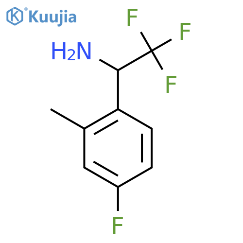 2,2,2-trifluoro-1-(4-fluoro-2-methylphenyl)ethan-1-amine structure
