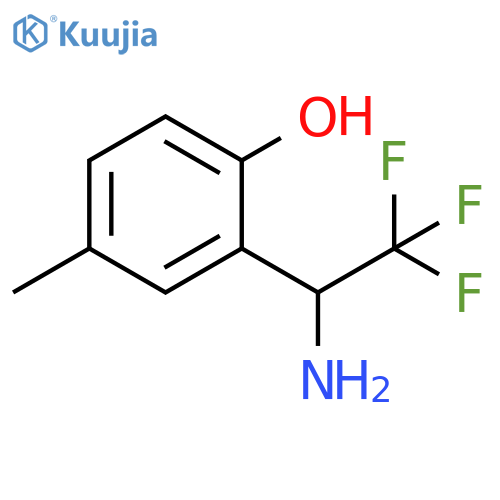 2-(1-amino-2,2,2-trifluoroethyl)-4-methylphenol structure