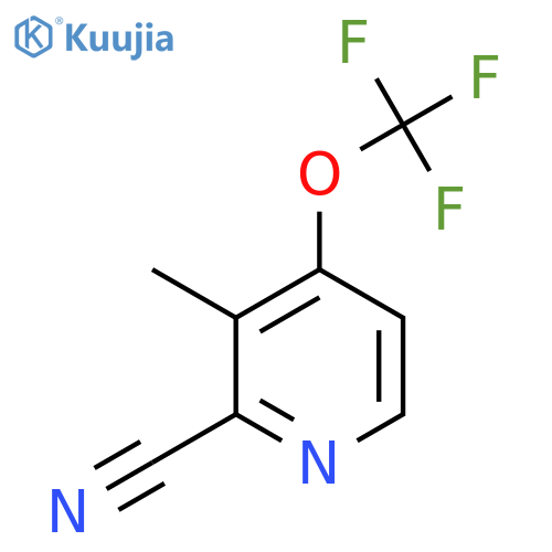 3-Methyl-4-trifluoromethoxy-pyridine-2-carbonitrile structure