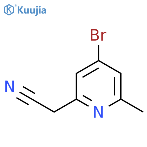 (4-Bromo-6-methyl-pyridin-2-YL)-acetonitrile structure