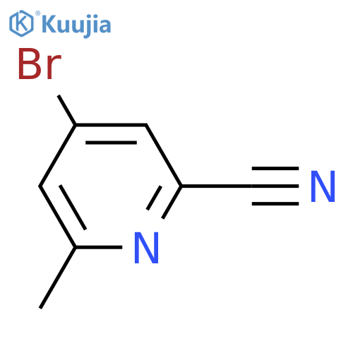 4-bromo-6-methylpyridine-2-carbonitrile structure